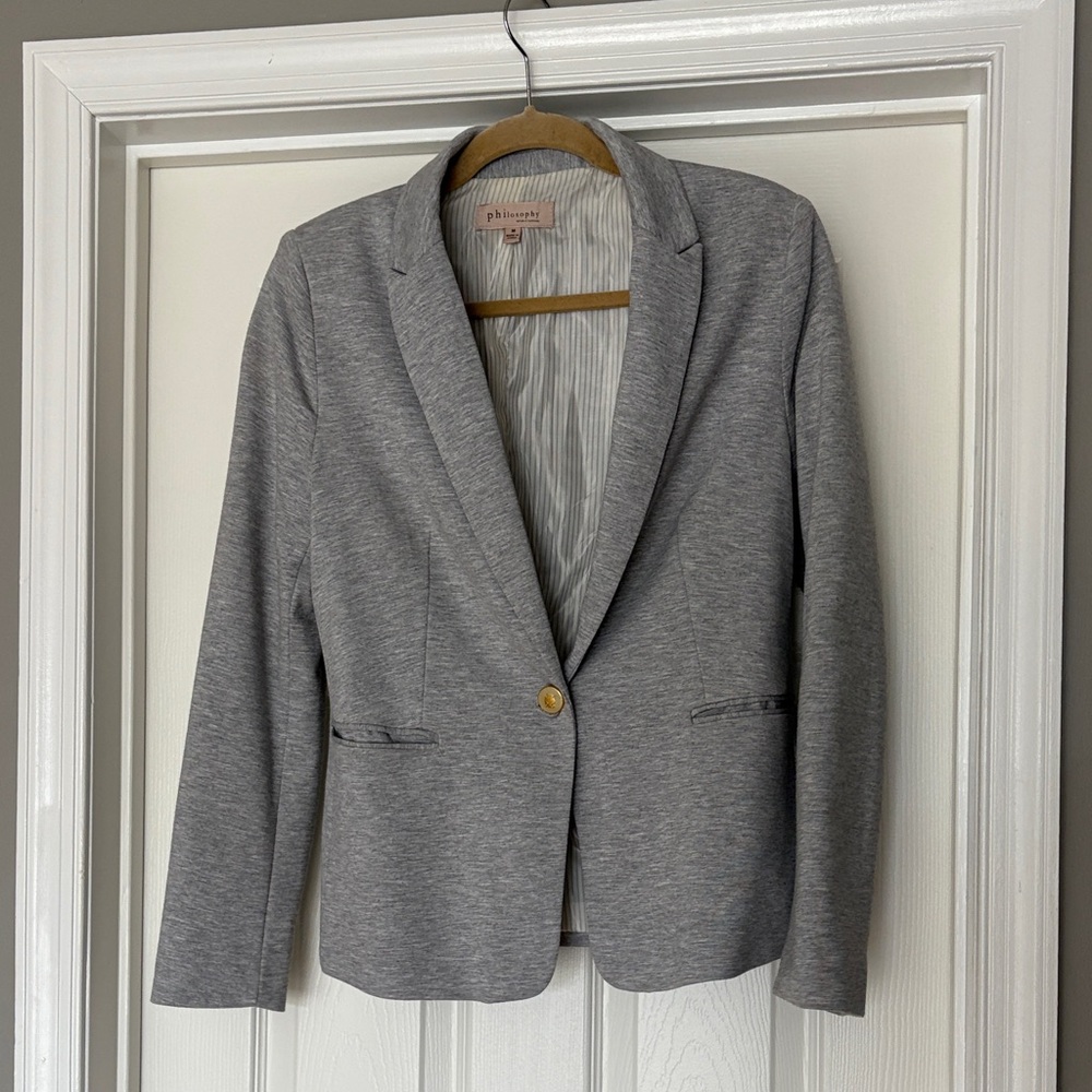 Philosophy Heather Gray Women's Blazer
